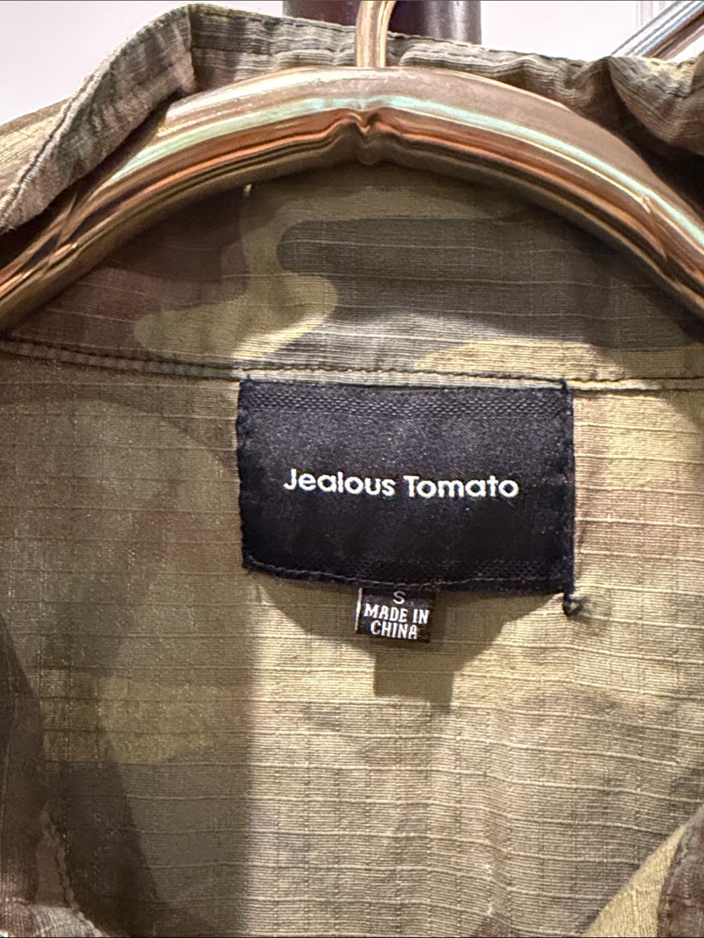 Floral Camo Utility Jacket - Green with Multicolor Roses - Picture 2 of 5
